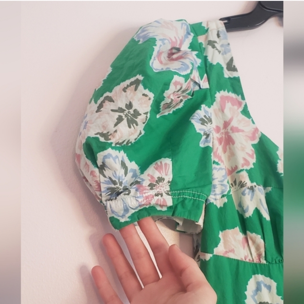 Tanya Taylor Danielle Floral Print Puff Sleeve Dress - Picture 9 of 16